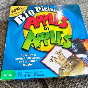 Apples to Apples Big Picture Card Board Game Mattel Family Game Night Complete